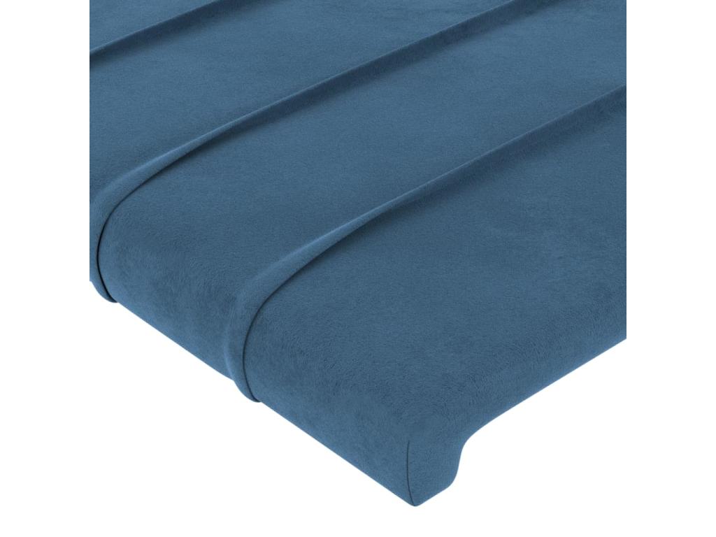 Blue Velvet Bed, 90 x 5 x 78 cm