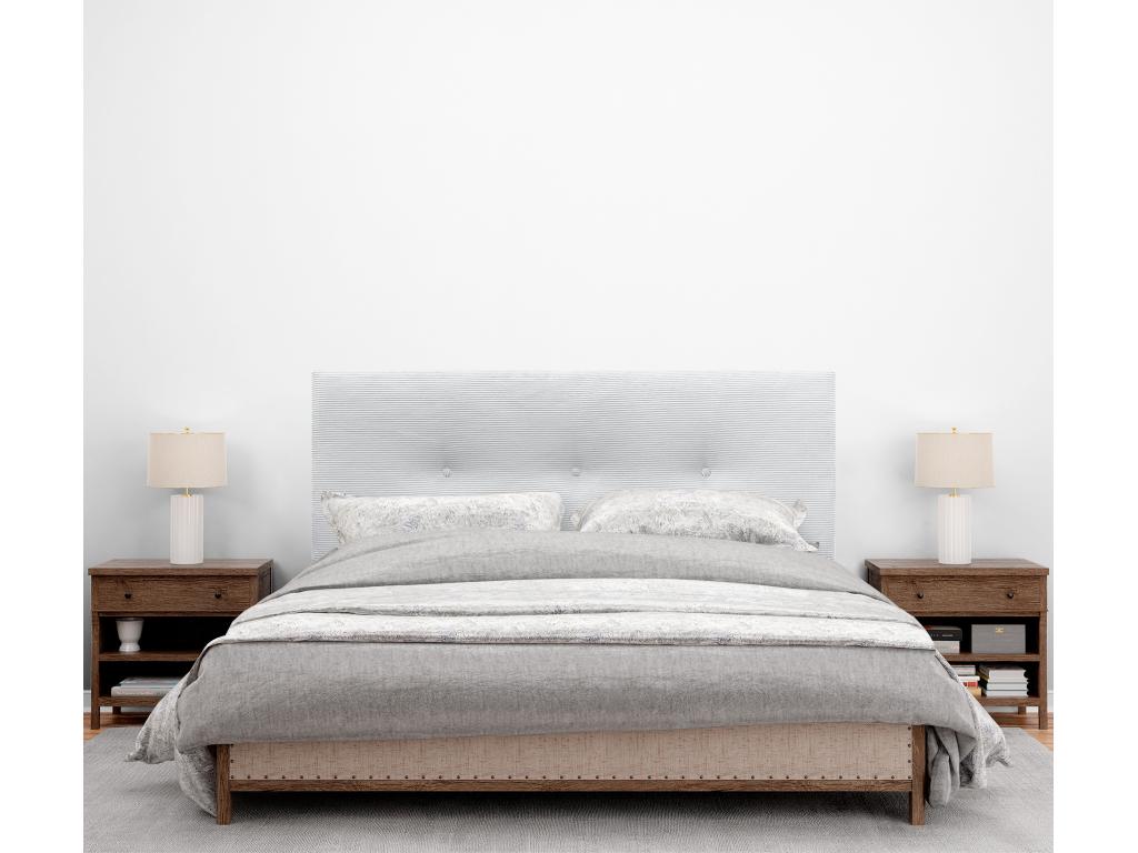 White Velvet Bed, 160 x 50 cm