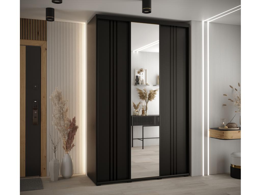 Black Wardrobe, 160 x 45 x 235.2 cm