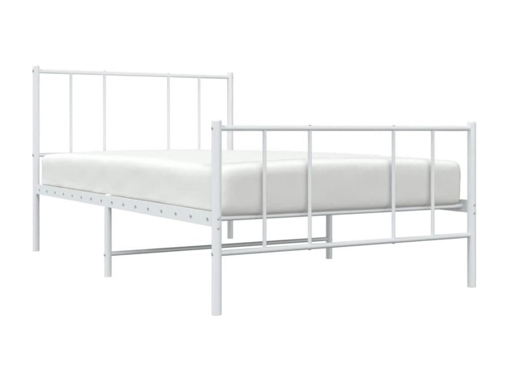 White Metal Mattress, 75 x 190 cm