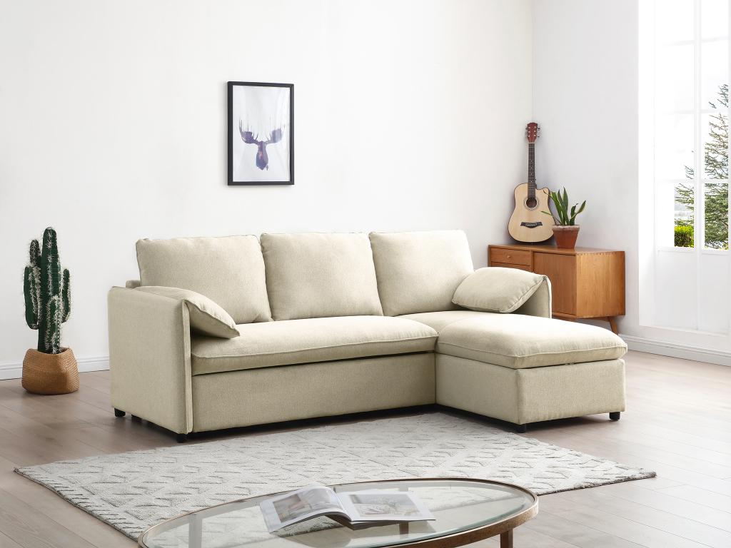 Beige Fabric Sofa Bed - dlz1766581008261