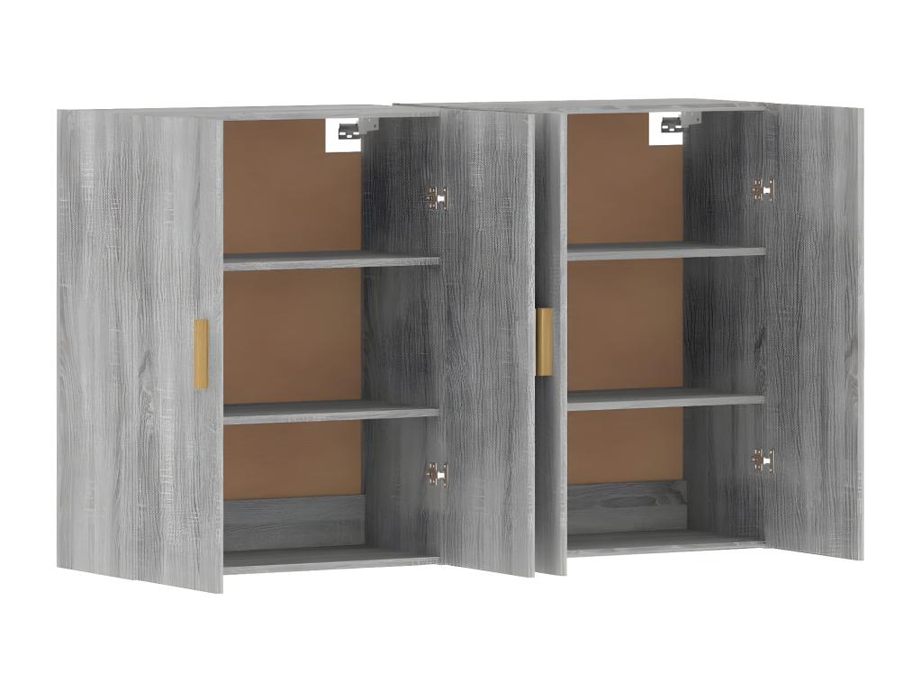 Gray Engineered Wood Wardrobe - dlz1766580422692