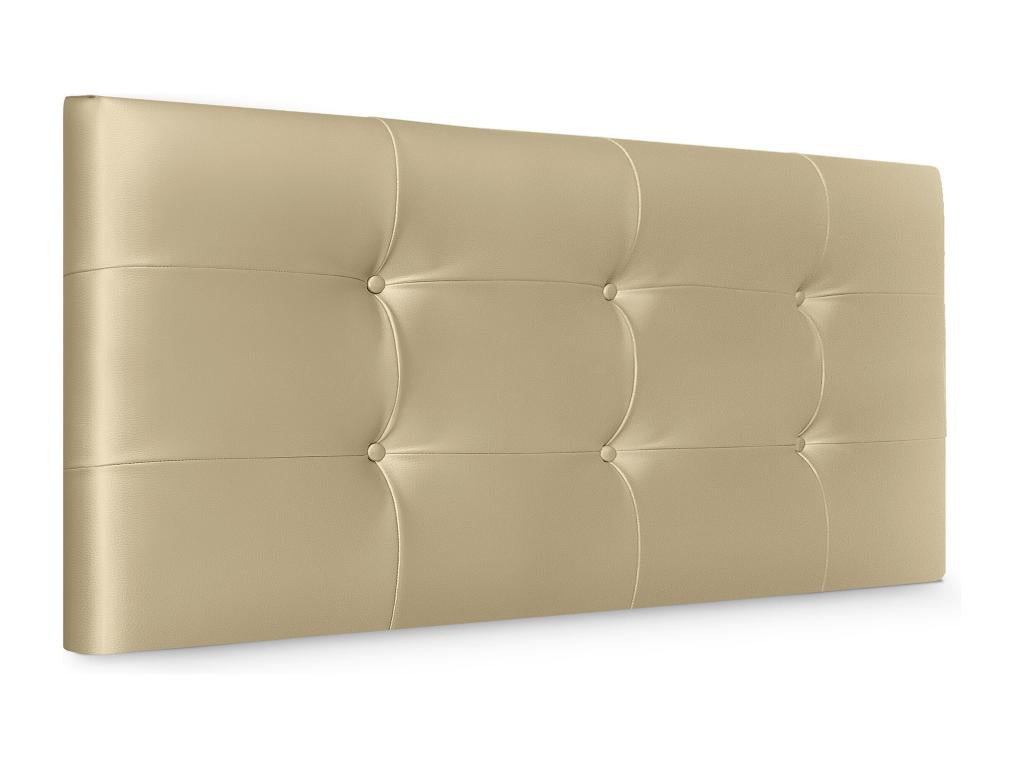Yellow Faux Leather Bed, 110 x 60 cm