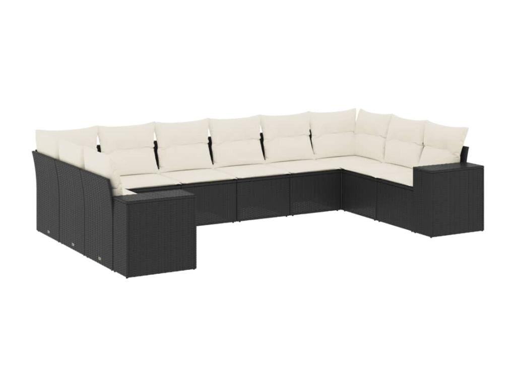 Black Woven Resin Wicker Outdoor Furniture Set - dlz1766580626480