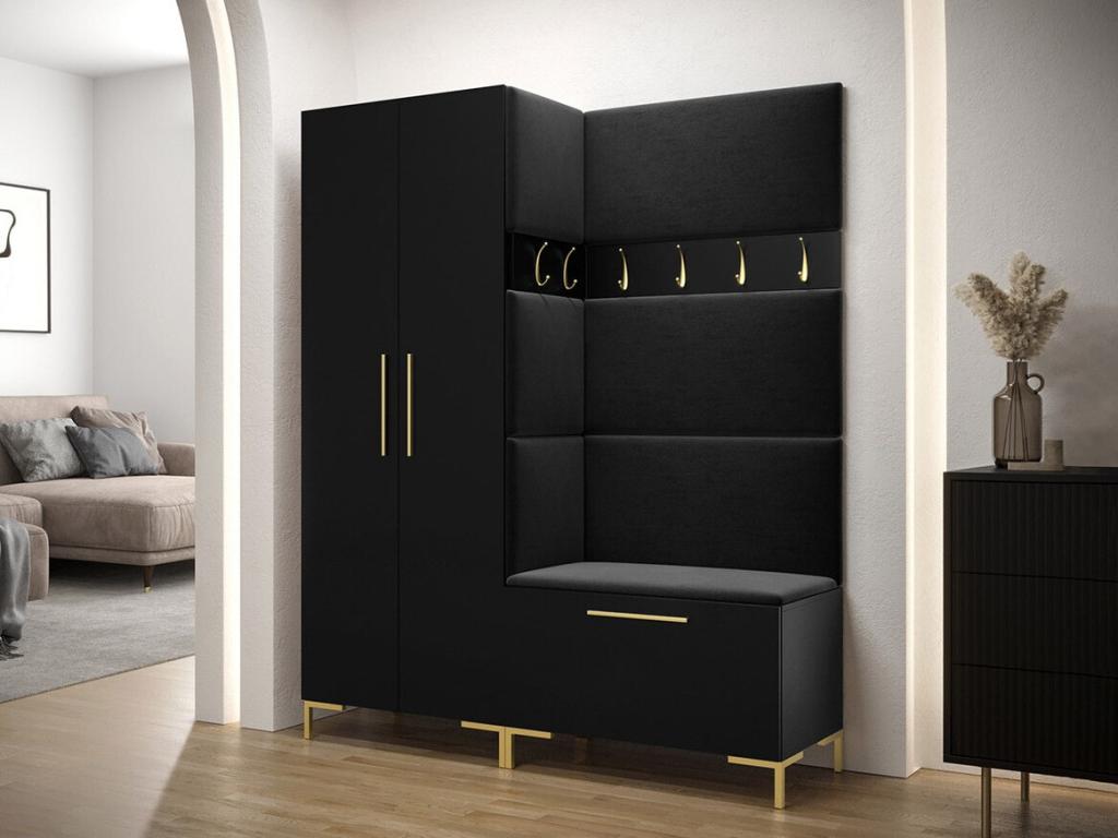 Black Home Furniture, 196 x 158 x 44 cm