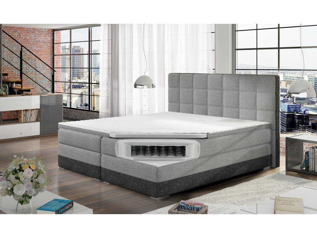 Gray Fabric Bed, 180 x 200 cm