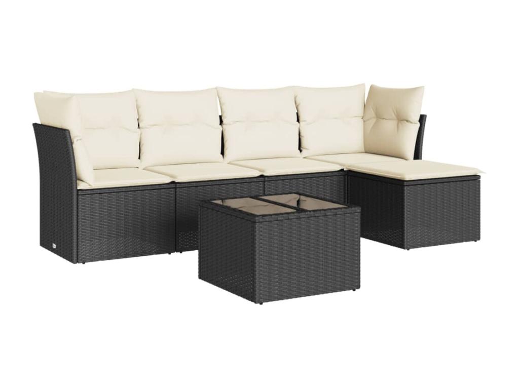 Black Woven Resin Wicker Outdoor Furniture Set - dlz1766580651647