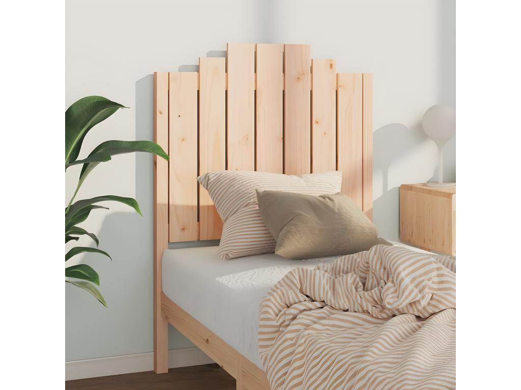 Brown Solid Wood Bed, 81 x 4 x 110 cm