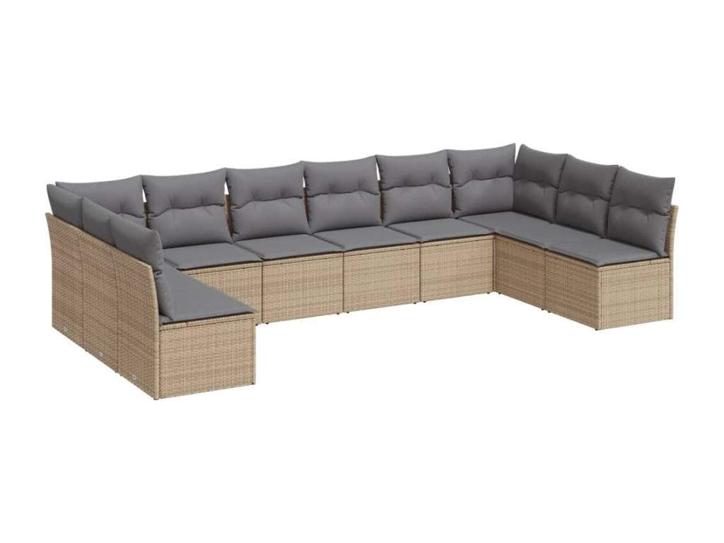 Beige Woven Resin Wicker Outdoor Furniture Set - dlz1766580542542