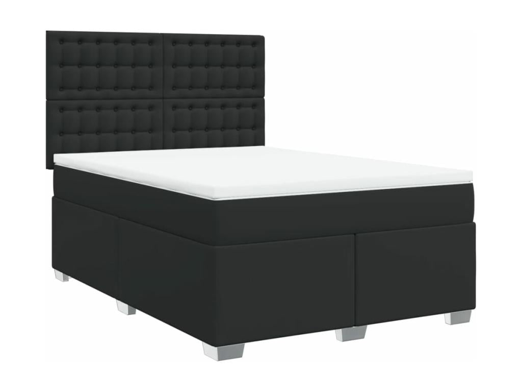 Black Faux Leather Mattress, 140 x 200 cm