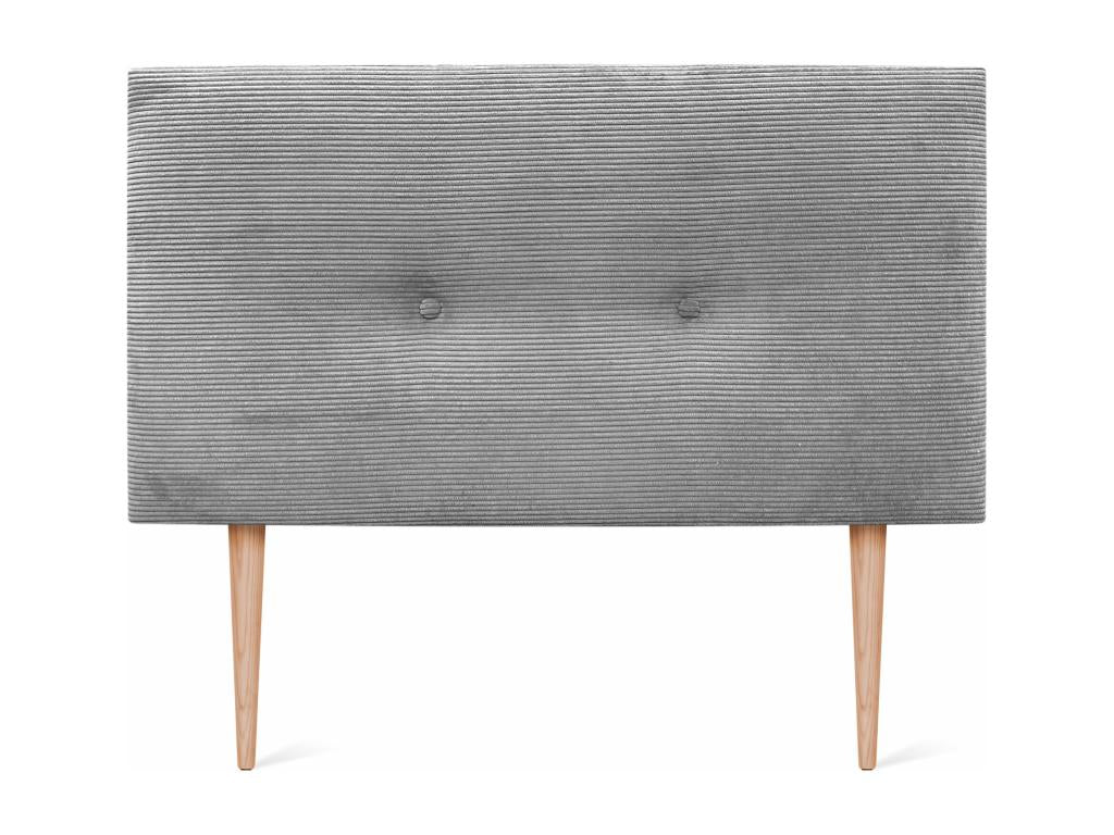 Gray Velvet Bed, 95 x 115 cm