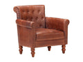 Brown Leather Accent Chair
