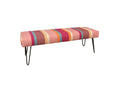 Black Fabric Bench, 120 x 40 x 42 cm