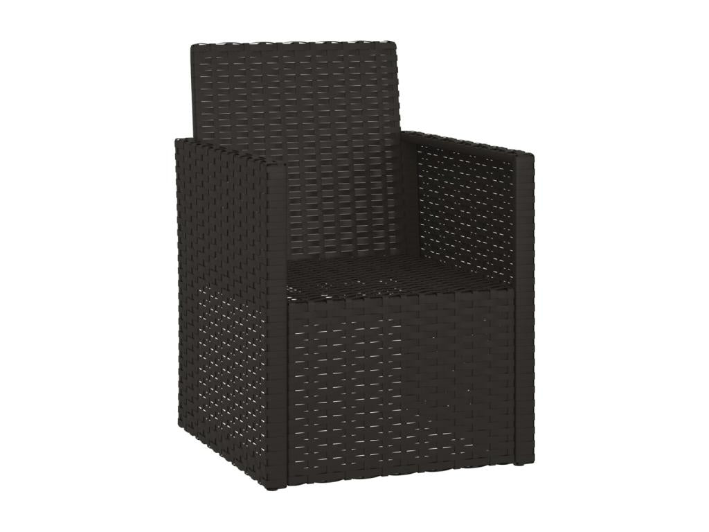 Black Woven Resin Wicker Accent Chair