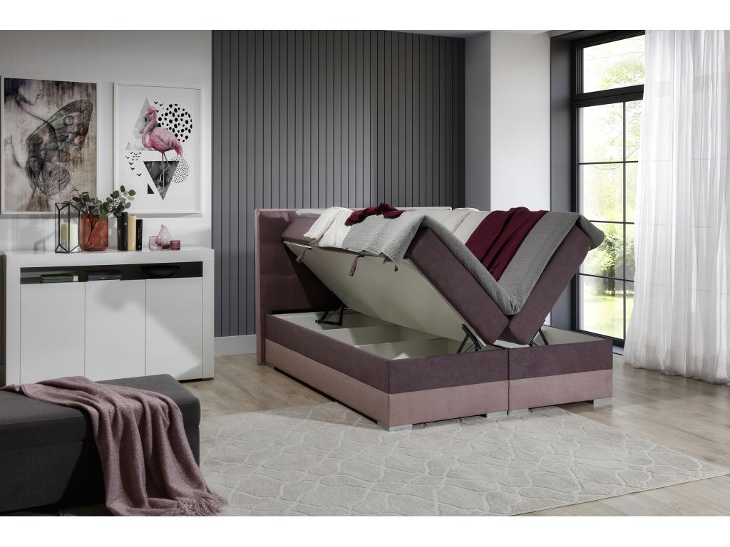 Gray Fabric Bed, 180 x 200 cm