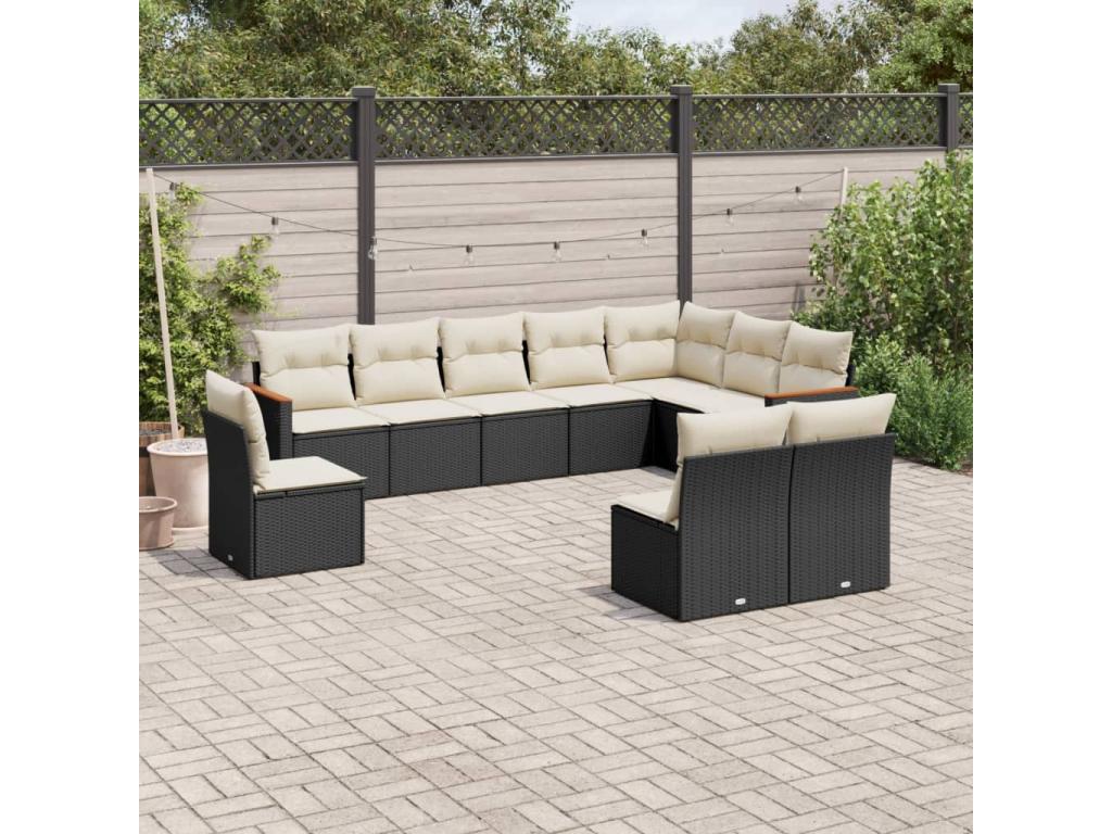 Black Woven Resin Wicker Outdoor Furniture Set