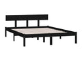 Black Pine Wood Bed Frame, 150 x 200 cm