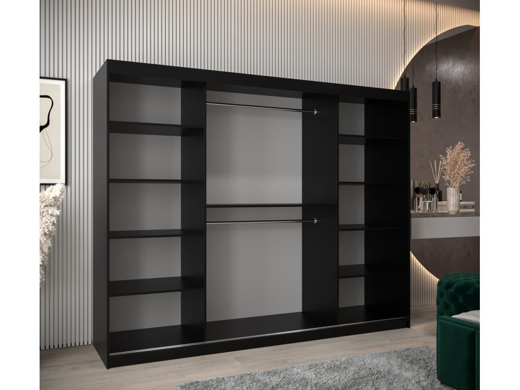 Black Wardrobe, 250 x 62 x 200 cm - dlz1766580488293