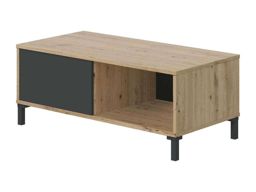 Anthracite Oak Wood Coffee Table