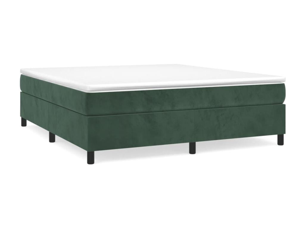 Green Velvet Bed, 200 x 200 cm
