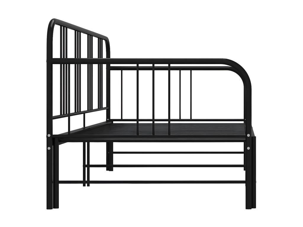 Black Metal Bed, 90 x 200 cm
