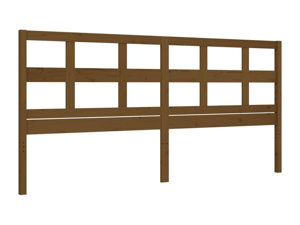 Brown Solid Wood Bed Frame, 200 x 200 cm