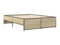 Brown Engineered Wood Bed Frame, 140 x 190 cm