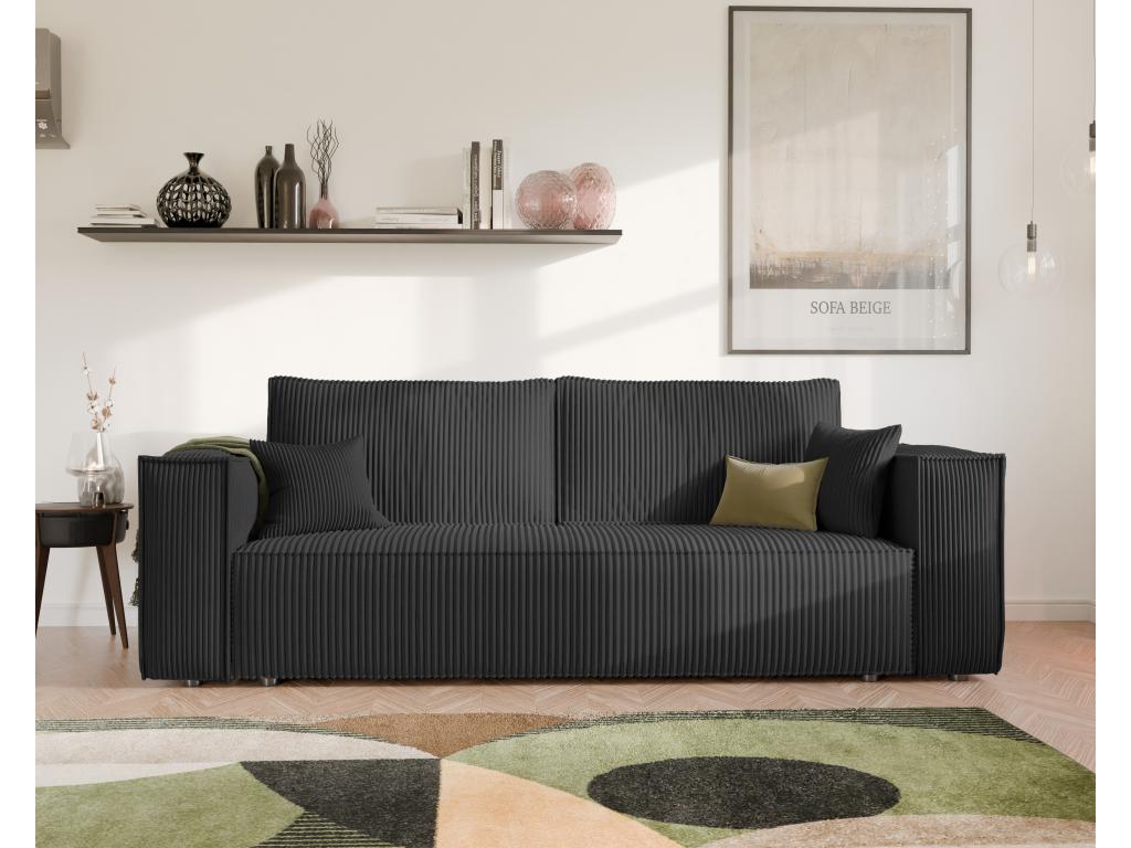 Black Fabric Sofa Bed - dlz1766581086895