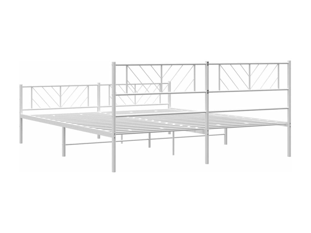 White Metal Bed Frame, 180 x 200 cm