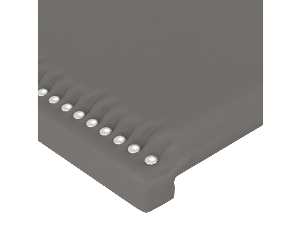 Gray Faux Leather Bed, 180 x 5 x 118 cm