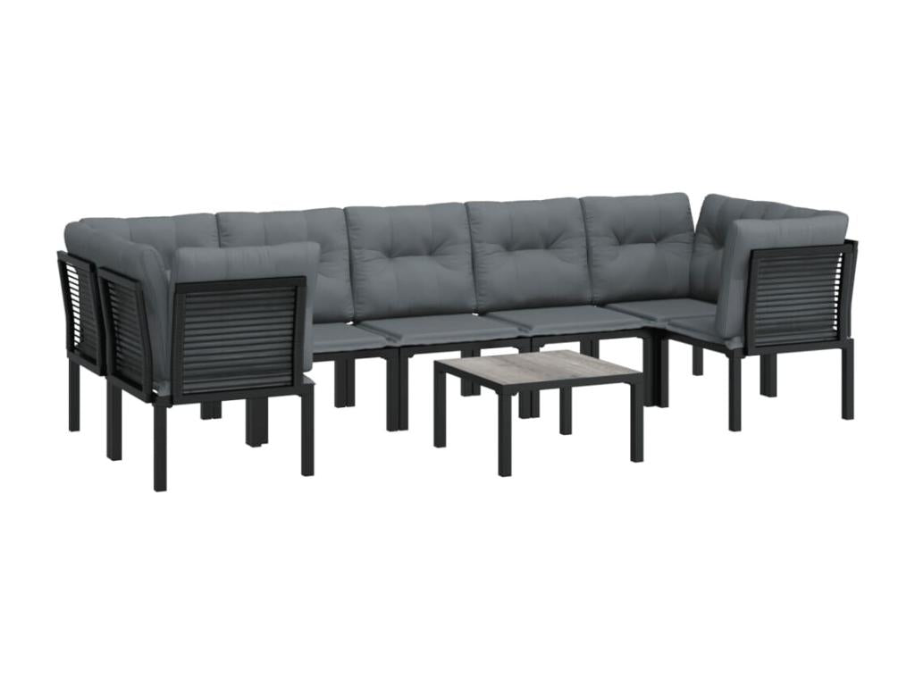 Black Outdoor Furniture Set, 62 x 62 x 68 cm