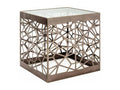 Gold Glass Side Table