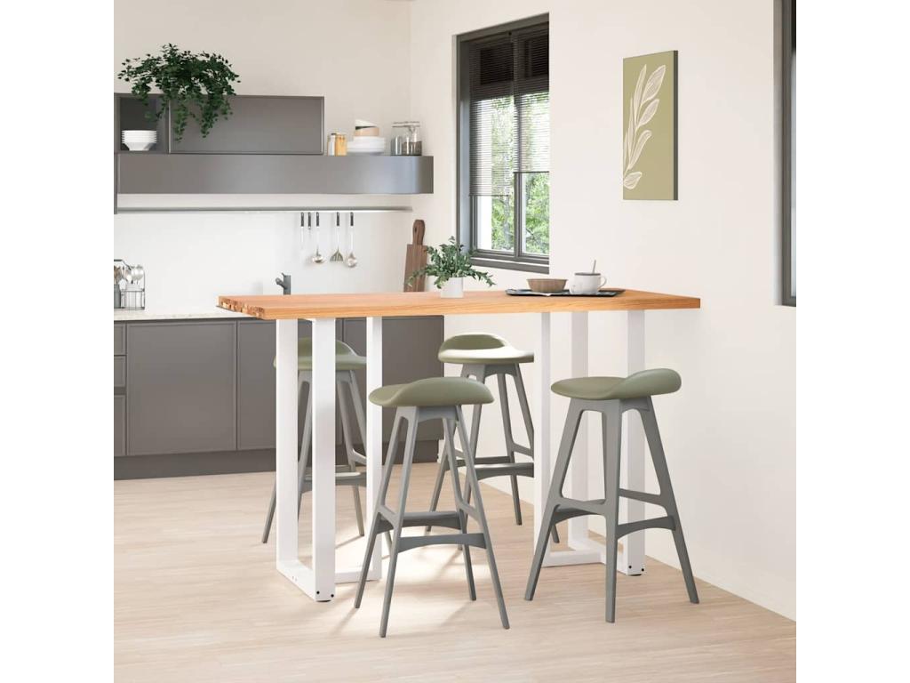 Brown Oak Wood Dining Table