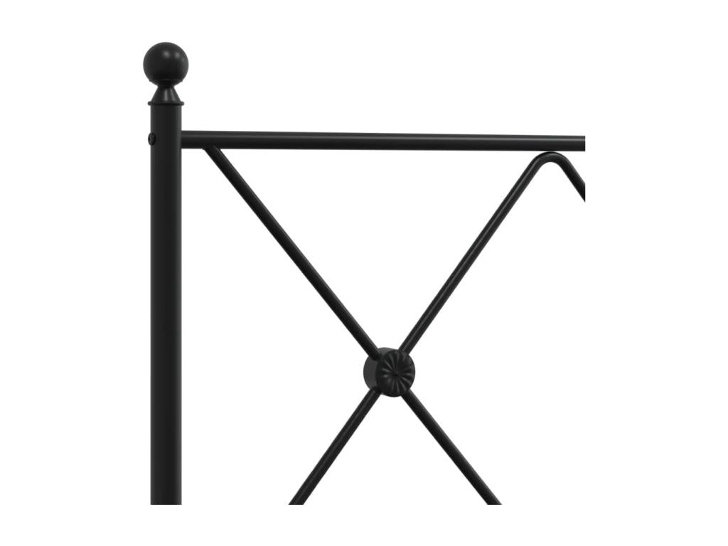 Black Metal Bed Frame, 90 x 200 cm