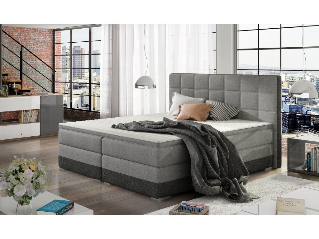 Gray Fabric Bed, 180 x 200 cm