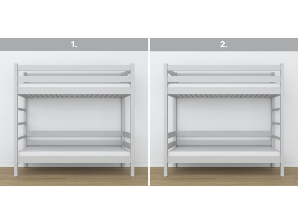 Gray Bed, 100 x 180 cm