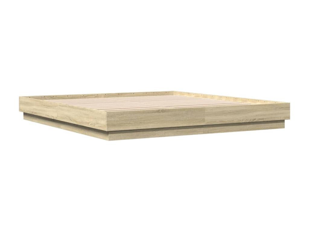 Natural Engineered Wood Bed Frame, 180 x 200 cm