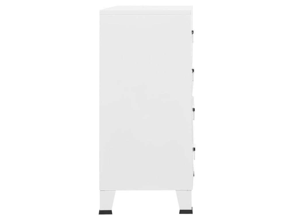 White Metal Wardrobe, 78 x 40 x 93 cm
