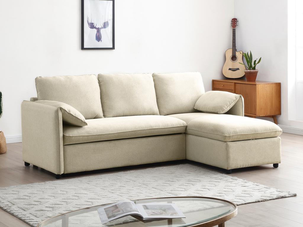 Beige Fabric Sofa Bed - dlz1766581008261