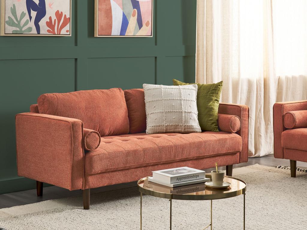 Brown Fabric Sofa