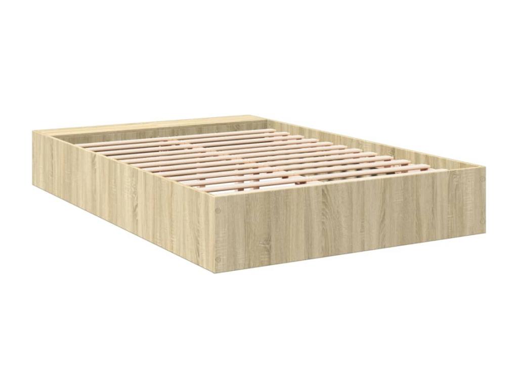 Brown Engineered Wood Bed Frame, 120 x 200 cm