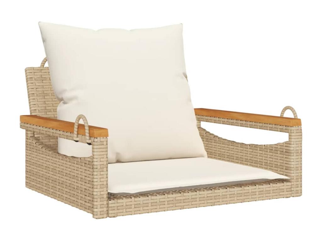 Beige Woven Resin Wicker Home Furniture, 63 x 62 x 40 cm