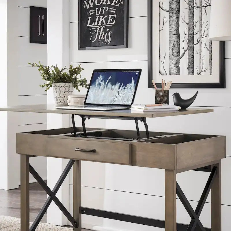 Murali Lift Top Desk with Charging Station by iNSPIRE Q Modern