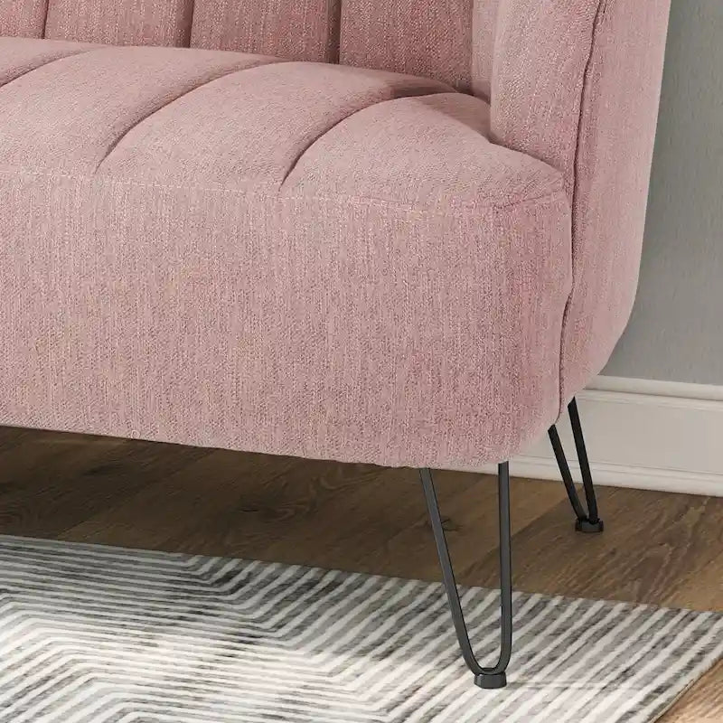 Lupine Modern Fabric Loveseat with Hairpin Legs by Christopher Knight Home