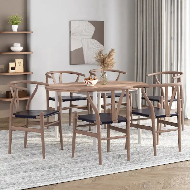 Gessford Ash Wood Dining Chairs (Set of 6) by Christopher Knight Home