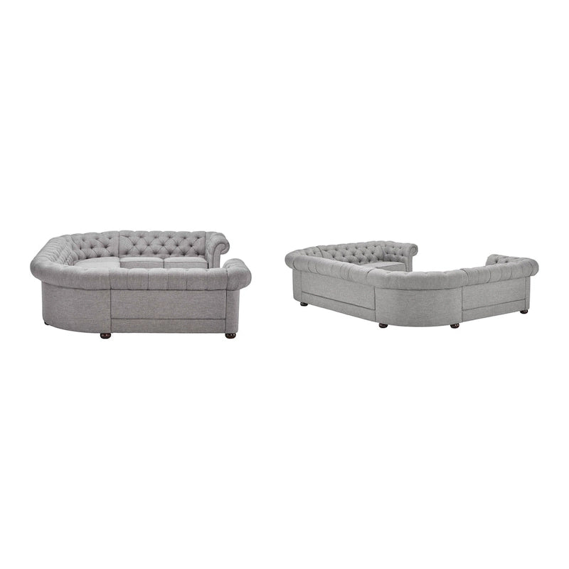 Gdansk 9-Seat U-Shaped Chesterfield Sectional Sofa