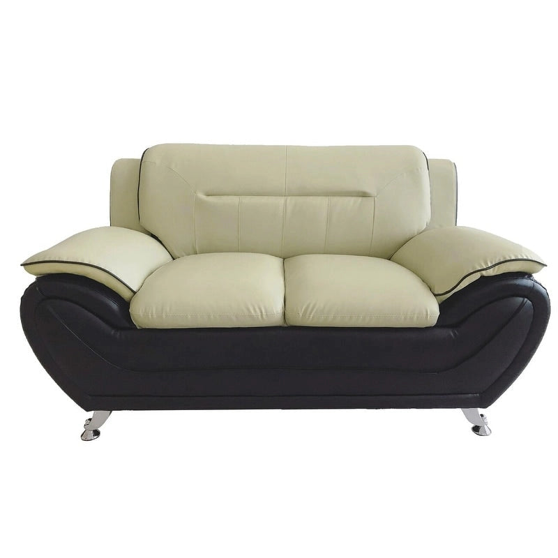 Michael Segura Bonded Leather Upholstered Loveseat