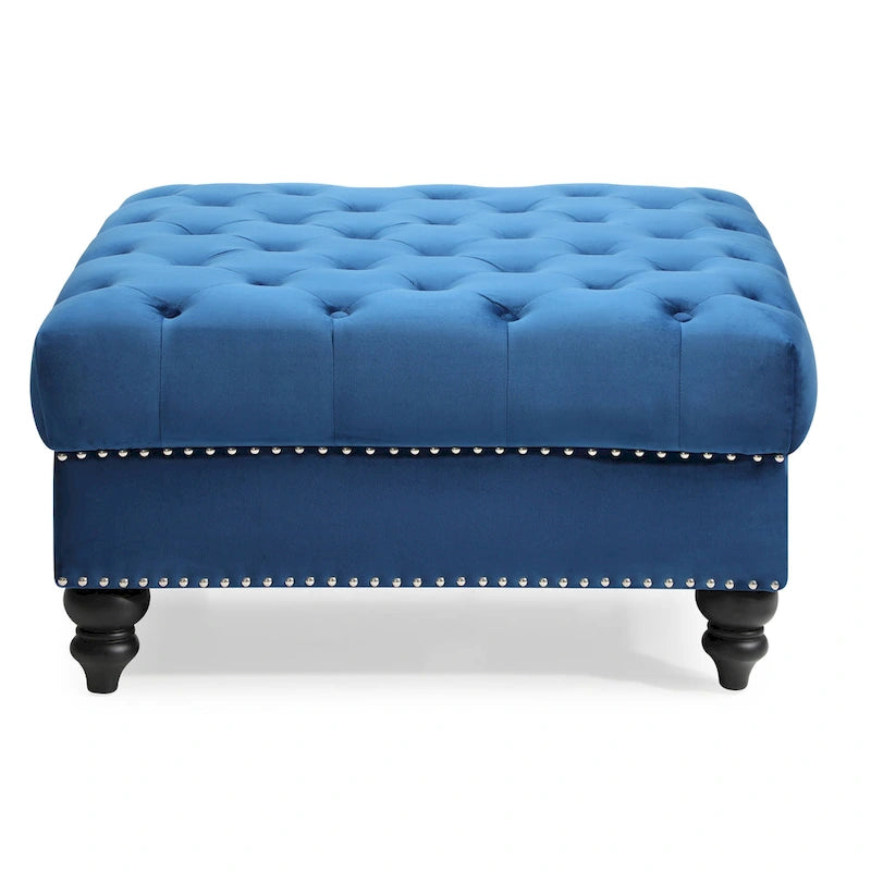 Nola Velvet Tufted Oversized Ottoman