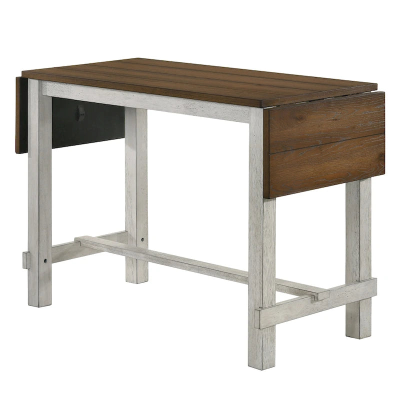 Tarala Farmhouse Wood 5-Piece Counter Height Table and Stool Set by Furniture of America