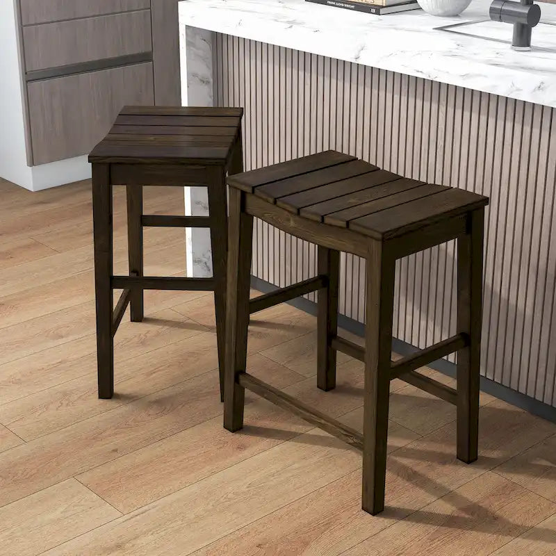 Tarala Farmhouse Wood 5-Piece Counter Height Table and Stool Set by Furniture of America